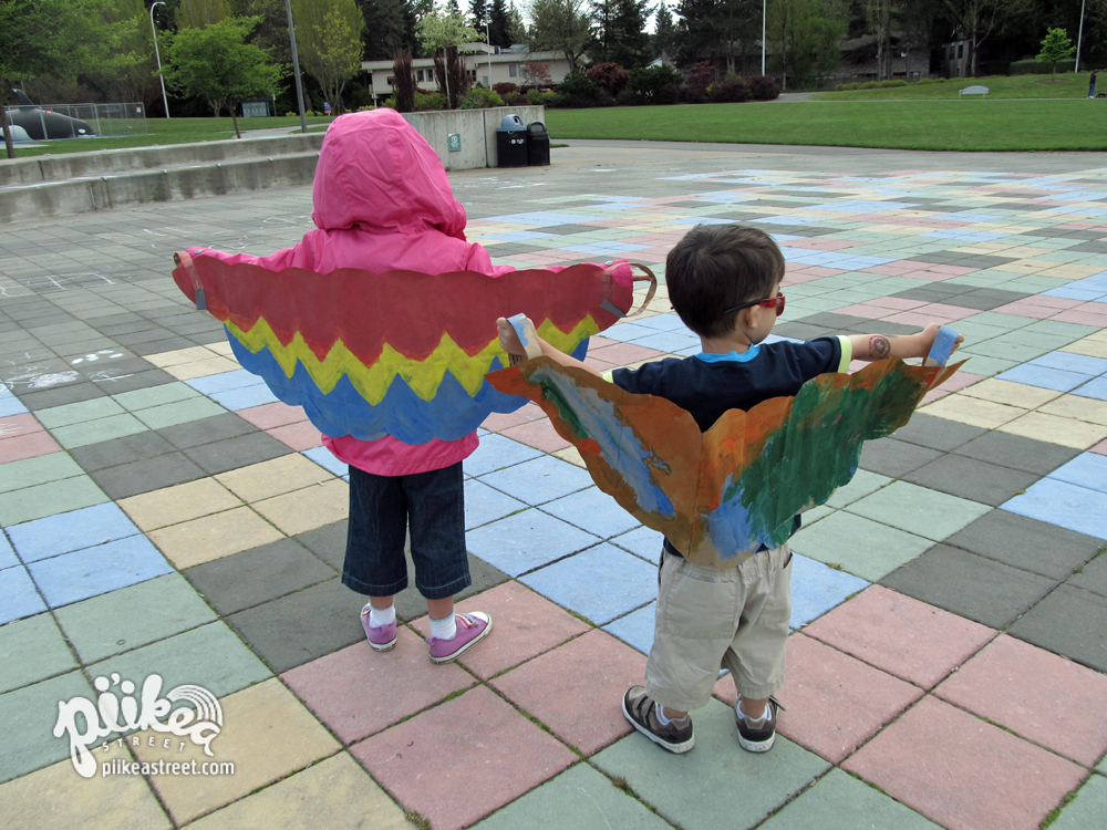 Easy-to-make paper bag wings
